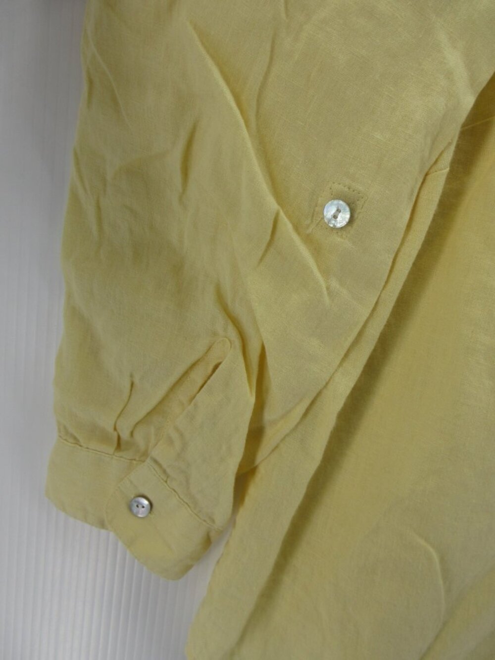 J Jill Top XL Petites Love Linen Shirt Button Down Woven Roll Tab - Picture 3 of 11